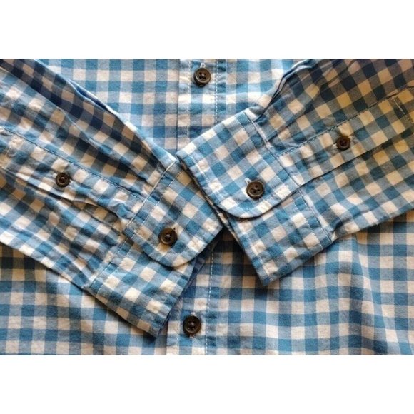 Cat Jack Shirt Boys Large Button Down Pocket Long Sleeve School Checkered - Picture 8 of 14